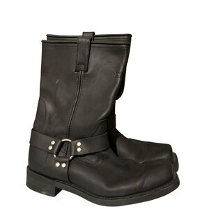 RIDE TECS Size 13 M Mens Black 13in Harness Boot Full Grain Leather Biker 1442